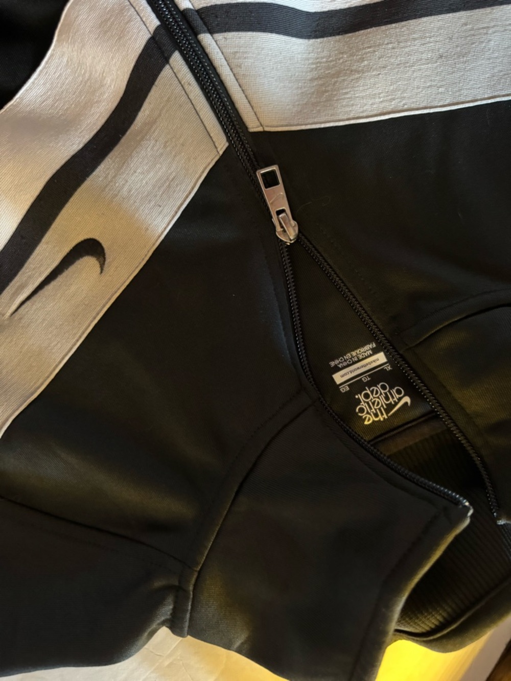 Nike Black and White Athletic Zip Jacket